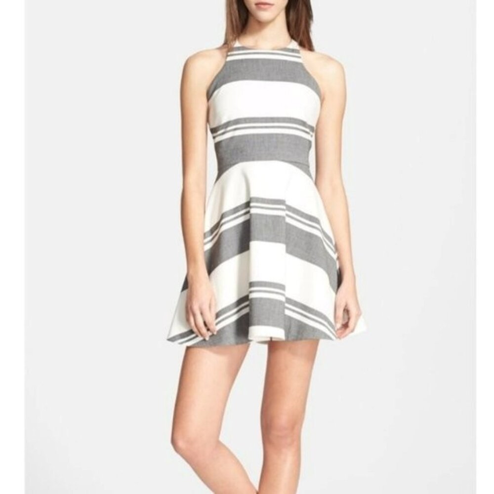 Elizabeth & James Magdalena Stripe Fit & Flare Dress